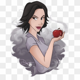 The Evil Queen By Riku - Lana Parilla Cartoon, HD Png Download - evil queen png