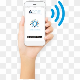 Image Of A Hand Holding A Phone With The Aone App - Iphone, HD Png Download - holding iphone png