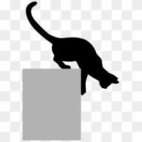 Transparent Black Cat Silhouette Png - Cat Silhouette Looking Down, Png Download - black cat silhouette png