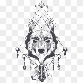 Wolf Vector , Png Download - Transparent Geometric Tattoo Png, Png Download - wolf vector png