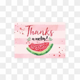 Thanks A Melon Printable Thank You Cards By Littlesizzle"  - Thanks A Melon Free Printable, HD Png Download - watermelon emoji png