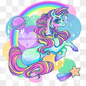 Unicorn, Colorful, And Kawaii Image - Illustration, HD Png Download - kawaii unicorn png