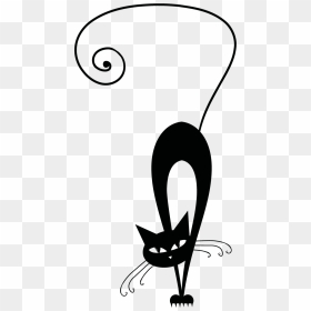 Gatti Stilizzati Immagini - Black Cat Silhouette, HD Png Download - black cat silhouette png