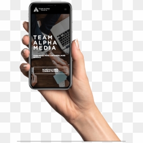 Smartphone, HD Png Download - holding iphone png