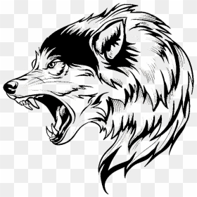 #wolf #vector #vectorart #blackandwhite #graphic #ftestickers - Transparent Wolf Head Design, HD Png Download - wolf vector png
