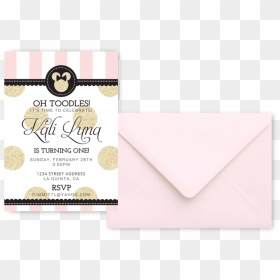 Minnie Mouse Baby Birthday Invitations Dcmediadesign1 - Envelope, HD Png Download - toodles png