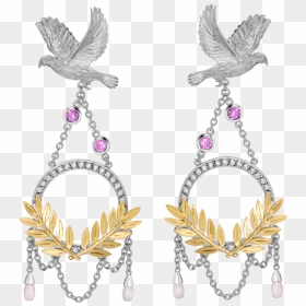 Transparent Dove With Olive Branch Png - Earring, Png Download - dove with olive branch png