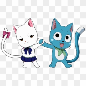 [media] Happy And Carlamedia - Cat Fairy Tail Png, Transparent Png - fairy tail happy png
