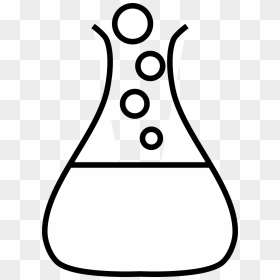Science Black And White Clipart, HD Png Download - science beaker png