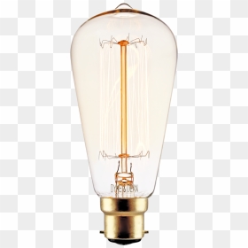 Squirrel Cage Edison Bayonet Filament Bulb 40w , Png - Incandescent Light Bulb, Transparent Png - edison bulb png