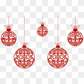Red Christmas Ornament Png- - Clipart Christmas Decor Png, Transparent Png - hanging christmas ornament png