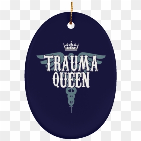 Nurse Gifts Trauma Queen Christmas Tree Decorantions - Emblem, HD Png Download - hanging christmas ornament png