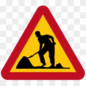 An "under Construction - Pedestrian Lane Road Sign, HD Png Download - construction silhouette png