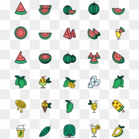 20 Frutas Con Dibujos, HD Png Download - watermelon emoji png