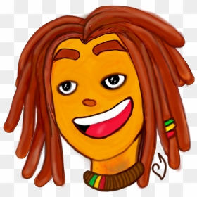 Dreads Png Drawing - Cartoon Dreadlocks Drawing, Transparent Png - dreadlock png