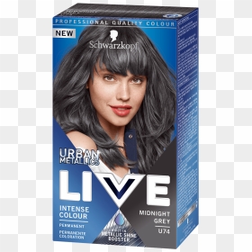 Live Colour Hair Dye From Schwarzkopf - Live Grey Hair Dye, HD Png Download - grey hair png