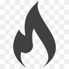 Fire - Black And White Fire Symbol, HD Png Download - white fire png