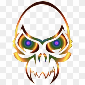 Colorful Skull 2 Clip Arts - Tattoo Design Cartoons Skulls, HD Png Download - scary eye png