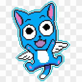 Happy The Dragon Cat - Happy Fairy Tial 8 Bit, HD Png Download - fairy tail happy png