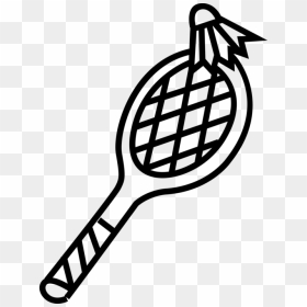 Vector Illustration Of Sport Of Badminton Racket Or - Draw Badminton, HD Png Download - shuttlecock png