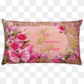 Ткань Для Шитья Mis Quince Pink/gold Six - Garden Roses, HD Png Download - mis quince png
