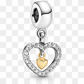 Pandora - Title - Tag - Pandora Heart Dangle Charm, HD Png Download - double heart png