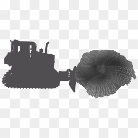 Bulldozer, HD Png Download - construction silhouette png