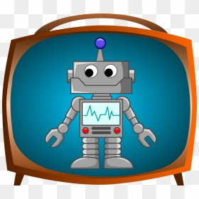 Robot,cartoon,machine - Machine Learning Pick Up Lines, HD Png Download - cartoon tv png
