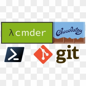 Cmder, Chocolatey, And Posh-git - Graphic Design, HD Png Download - git logo png