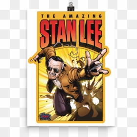 The Amazing Stan Lee Poster - T-shirt, HD Png Download - stan lee png
