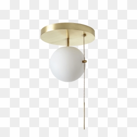 Brass Pull Chain Ceiling Light , Png Download - Lampshade, Transparent Png - ceiling light png