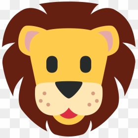 Lion Emoji Twitter, HD Png Download - lion emoji png