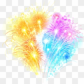 This Graphics Is Color Fireworks Effect Picture Transparent - Transparent Background Fireworks Effect Png, Png Download - blue fireworks png