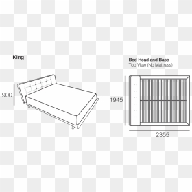 Transparent Bed Top View Png - Mattress And Base Drawing, Png Download - bed top view png
