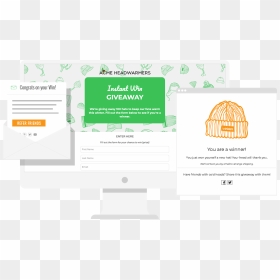 Immediately Reveal Win After Entry - Giveaway Landing Page Examples, HD Png Download - win prizes png