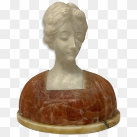 Sculpture Bust Feminine In Polychrome, Marble And Alabaster, HD Png Download - marble bust png