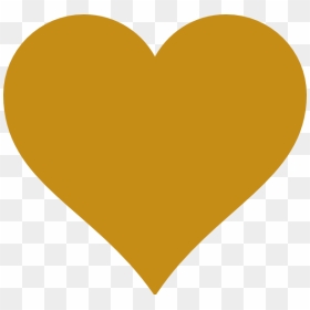 Solid Gold Heart Svg Clip Arts - Coração Amarelo, HD Png Download - double heart png