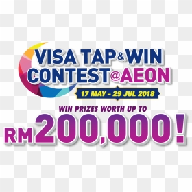 Visa Tap & Win Contest @ Aeon - Graphic Design, HD Png Download - win prizes png