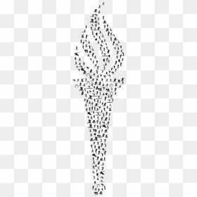 Line Art, HD Png Download - olympic torch png