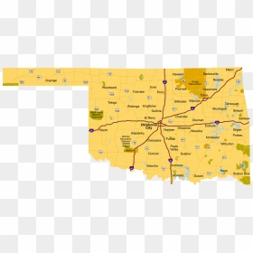 Wichita Mountains Oklahoma Map, HD Png Download - fall leave png