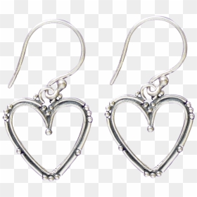 Double Heart Earrings Creations, For Beauty, And Fun - Earrings, HD Png Download - double heart png