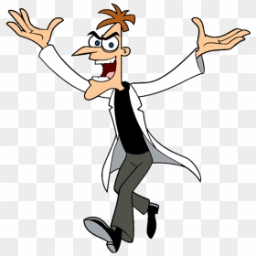 January Clipart Jumping - Professor Phineas And Ferb Png, Transparent Png - phineas and ferb png