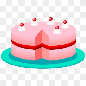 Pink Cake Clip Arts - Free Clip Art Cake, HD Png Download - pink cake png