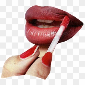 Transparent Mouth Blood Png - Cosmetics, Png Download - red lipstick png