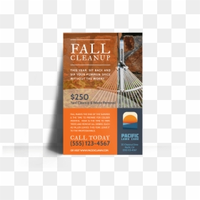 Lawn Mowing Fall Cleanup Poster Template Preview - Free Fall Clean Up Flyer For Printer, HD Png Download - fall leave png
