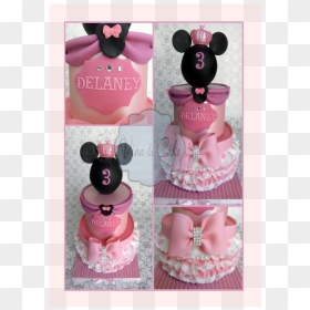 Princess Minnie Mouse On Cake Central, HD Png Download - pink minnie mouse png