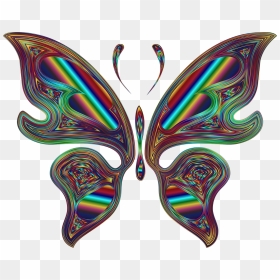 Black Butterfly Transparent, HD Png Download - iridescent png