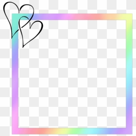 #pastel #rainbow #frame #rainbowframe #hearts - Pastel Rainbow Pastel Frame, HD Png Download - rainbow frame png