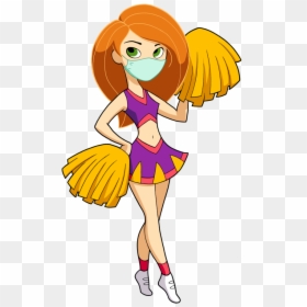 Masked Kim Possible, HD Png Download - cheerleader clipart png