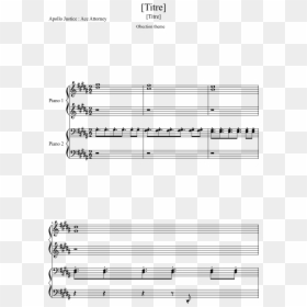 Apollo Justice I M Fine Sheet Music, HD Png Download - apollo justice png
